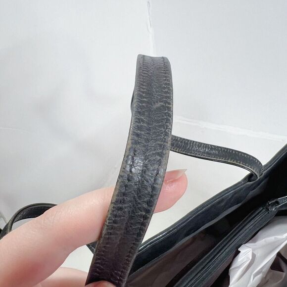 Vintage Kleinberg Sherrill Black Snakeskin Leather Grid Shoulder Bag Purse - Picture 8 of 12